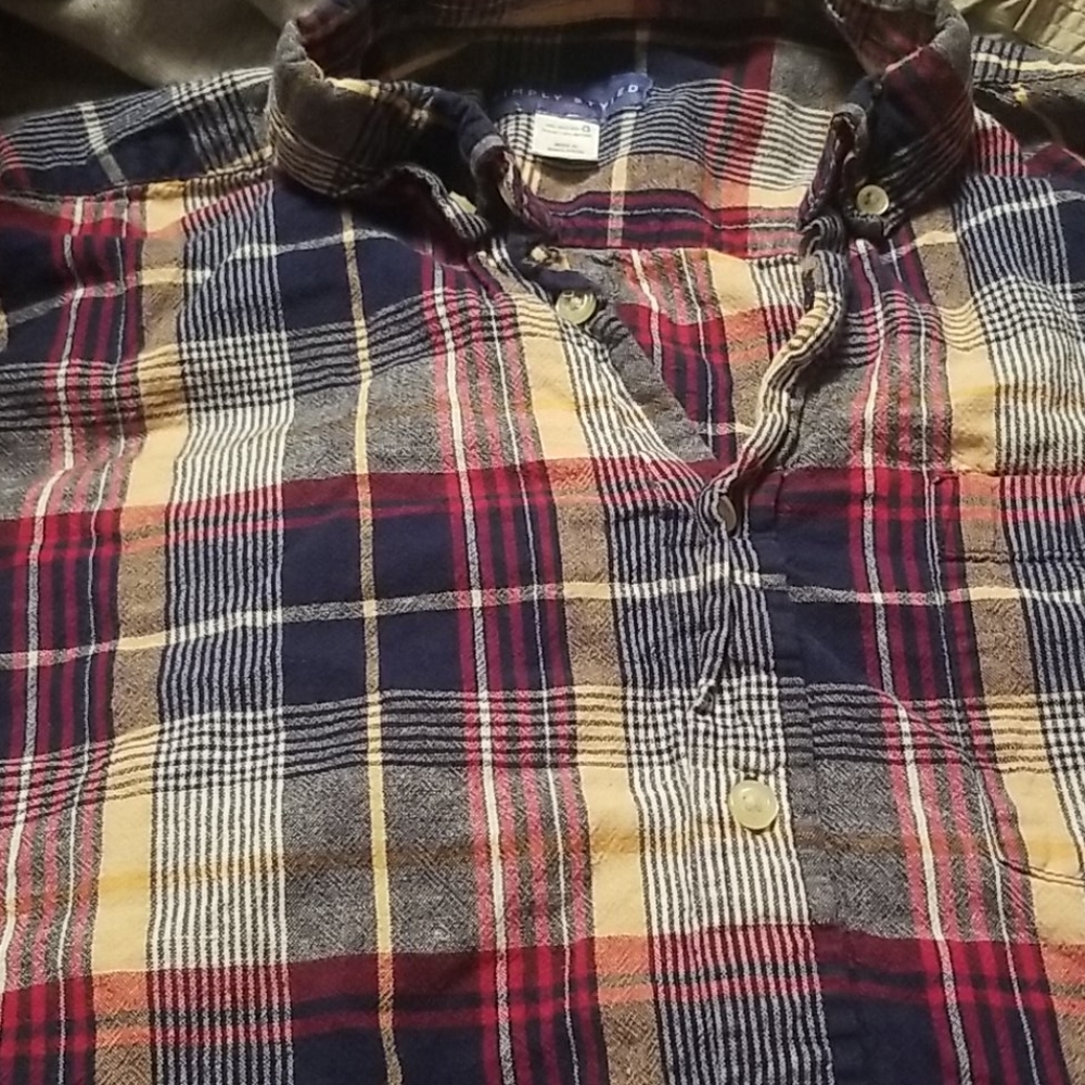 VINTAGE MENS SIMPLY STYLED SHORT SLEEVE BUTTON DOW